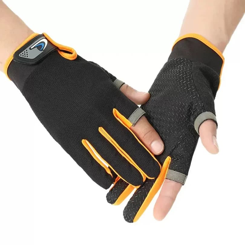 Extensive Fishing Gloves for Men and Women, Two fingers, Touchscreen, Anti-slip, Solar Protection, Breathable, for Cycling and Fitness