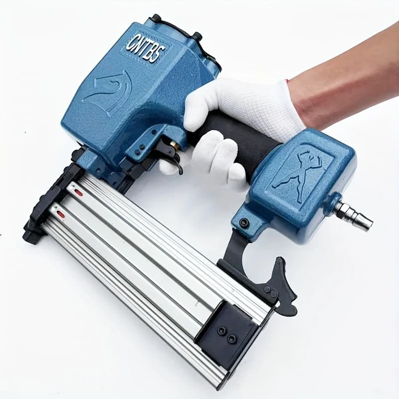 Pistola sparachiodi pneumatica industriale ST64, calibro 13GA, compatibile con chiodi dritti da 18-64 mm, elevata potenza di penetrazione, copertura di scarico interamente in metallo