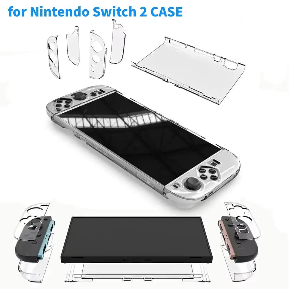 Custodia Trasparente per PC, Protezione Antiurto, Anti-Graffio e Anti-Caduta per Switch 2, Accessori per Videogiochi