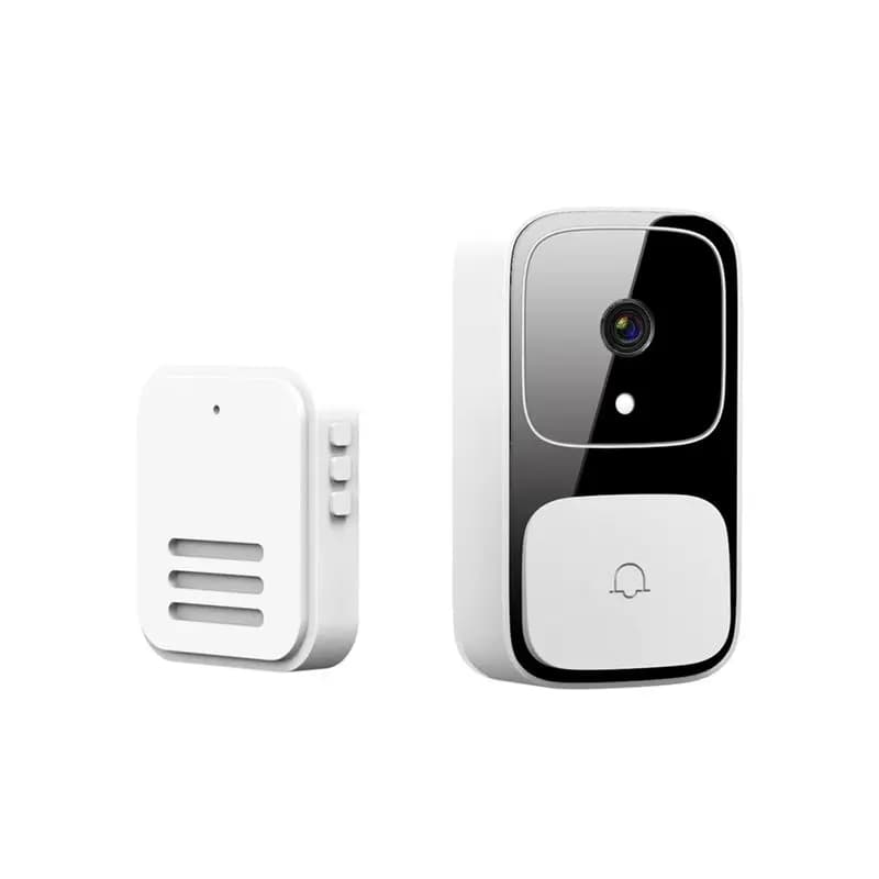 [NUOVO!ABAG】 Campanello Intelligente WiFi Senza Fili con Chiamata, Interfono Bidirezionale, Videocamera e Controllo Remoto da Telefono, in Plastica Bianca