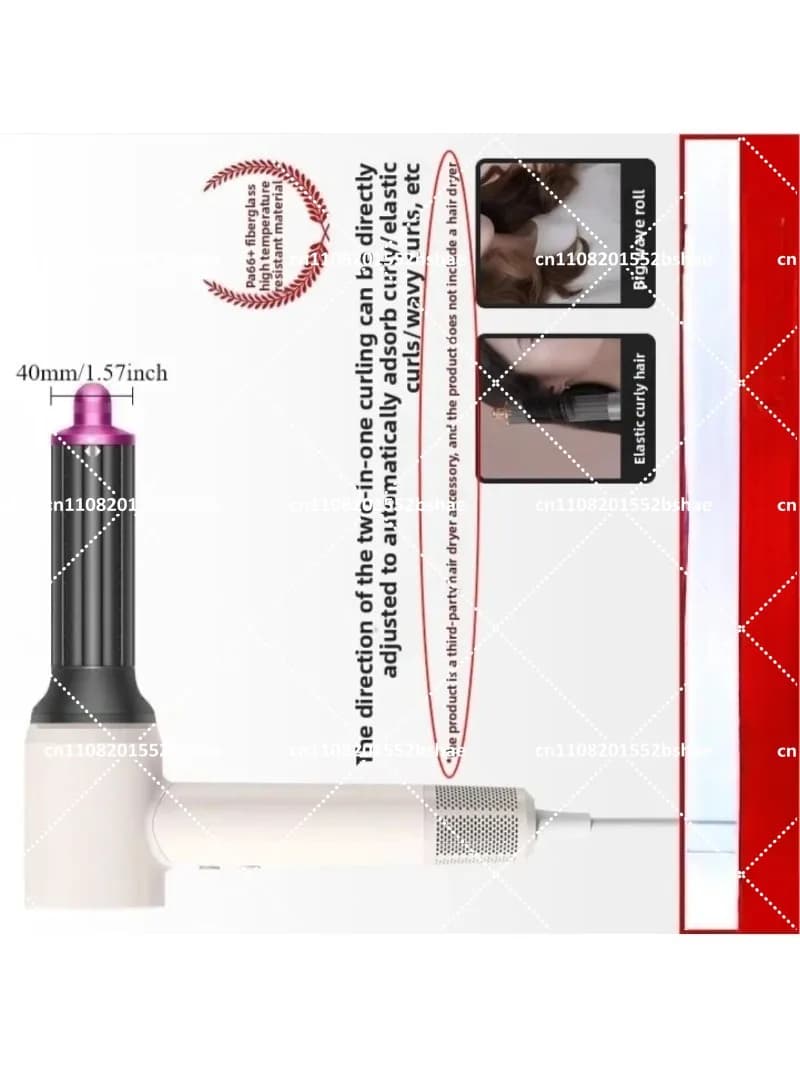 Wave Curling Wand Attachment for Hair Dryer, Styling Tool for Voluminous Curls