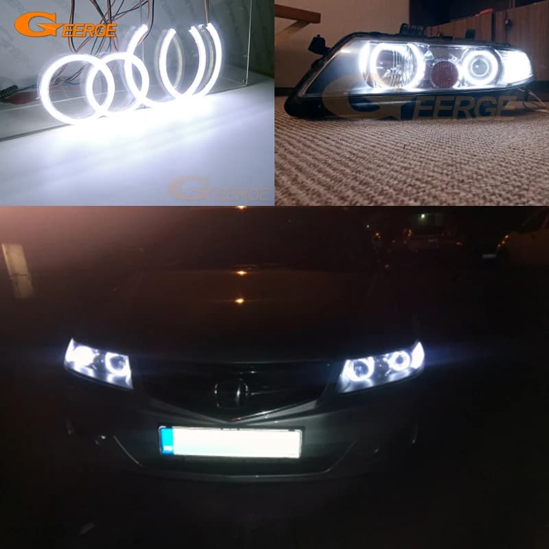 Per Honda Accord CL7 CL8 CL9 CM2 ACURA TSX CL 2003 - 2008 Eccellente luce diurna Ultra luminosa COB Led Angel Eyes Kit Halo Anelli