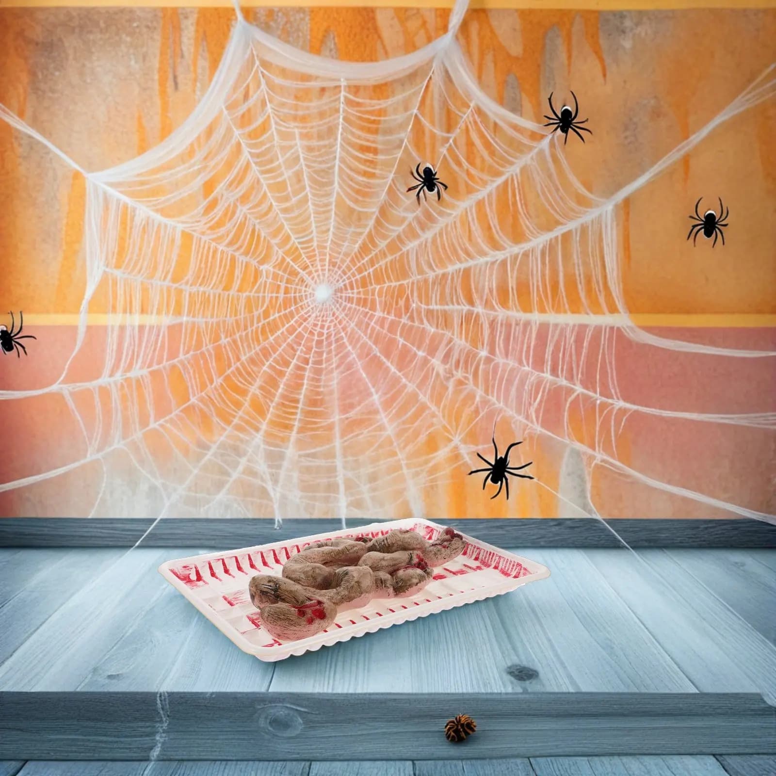 Scatola porta pranzo a forma di intestino sottile per Halloween, accessorio horror, robusta, durevole, leggera, dall'aspetto spaventoso