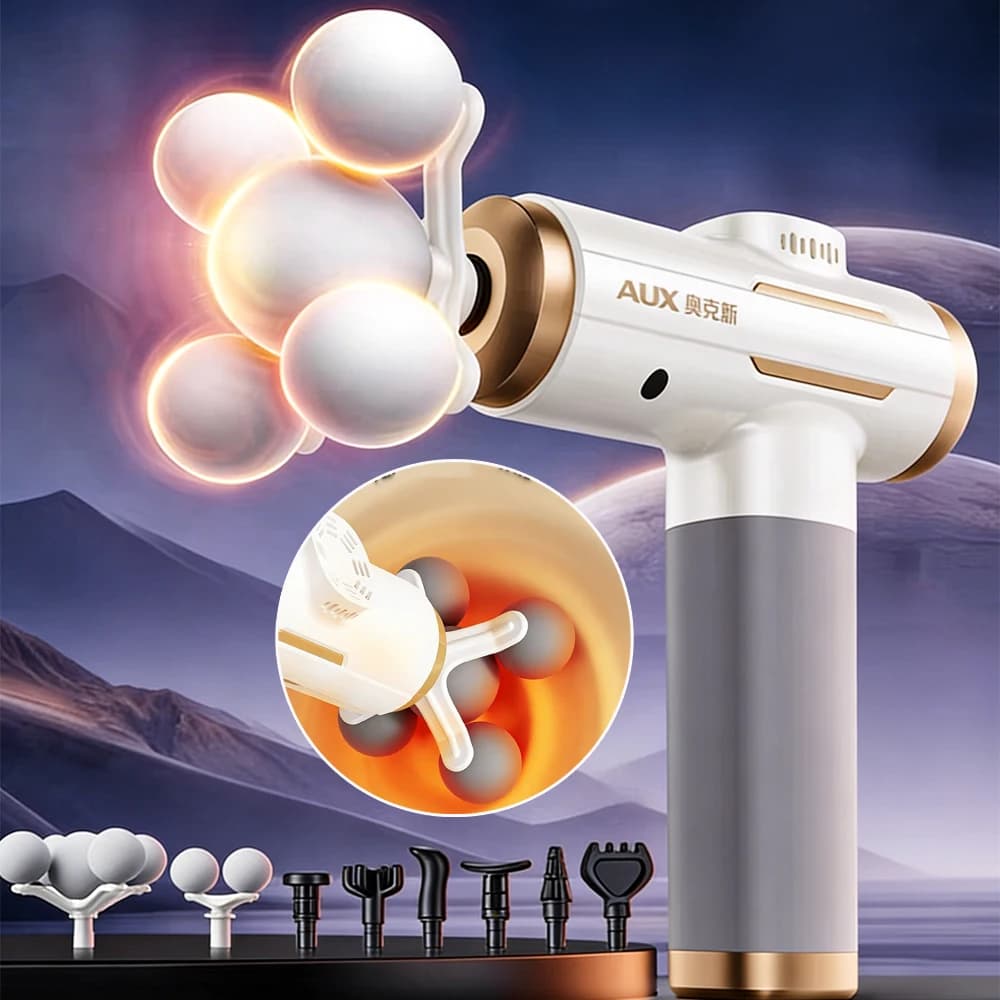Electric Massage Gun 11-IN-1, 99 Levels, Powerful High Frequency Fascinating Massage for Body, Arm and Legs