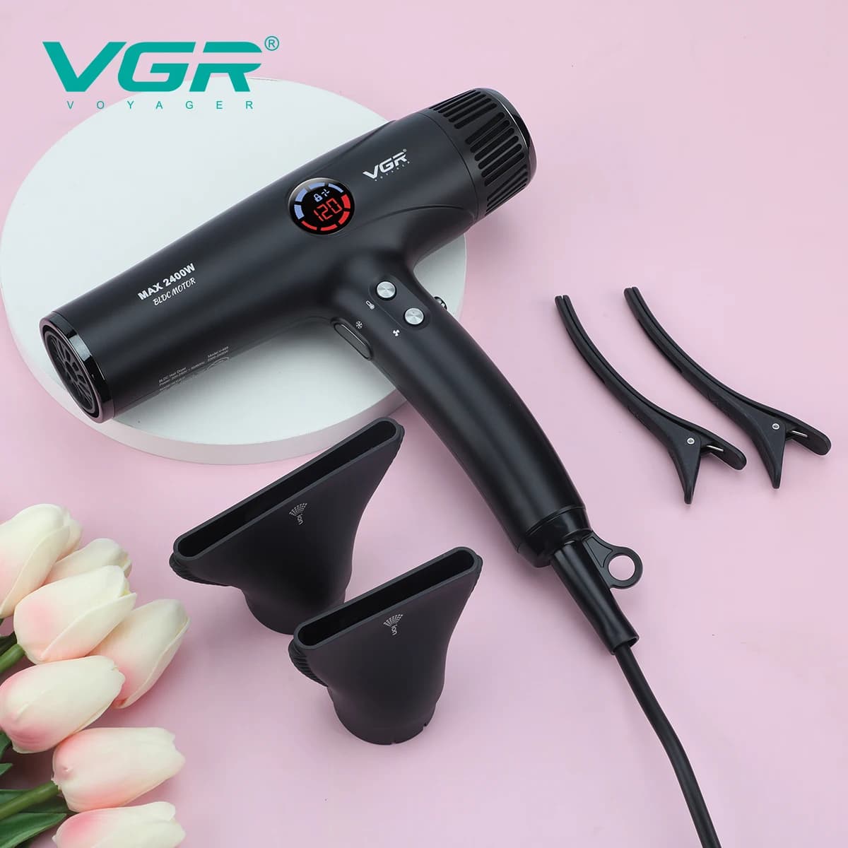 VGR Asciugacapelli professionale potente Aggiornato Motore brushless 110.000 giri/min Asciugacapelli In offerta Adatto per saloni di bellezza domestici Asciugacapelli ionico V-469