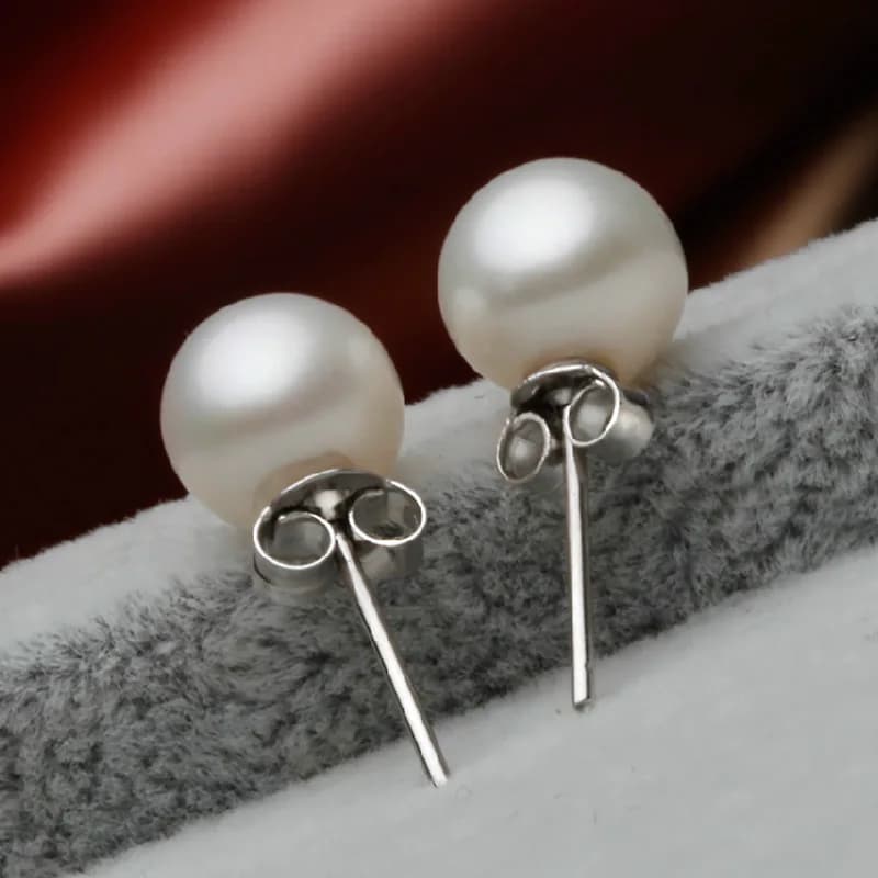 925 Sterling Silver Earrings Women Sparkling freshwater pearl Long U-shaped Hoop Earring For Anniversary Wedding Jewelry Gifts