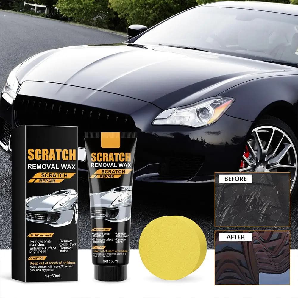 Rimuovi Graffi Auto, Strumenti per la Cura della Vernice, Pasta Riparatrice per Graffi Auto, Composto Lucidante per Carrozzeria, Cera Anti-Graffio 60ml