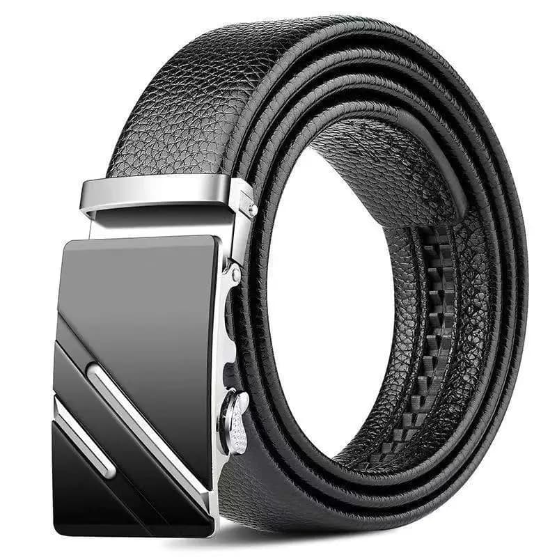 Fashion Business Men Belt Luxury Brand Metal Buckle High Quality Soft PU Leather Belt for Jeans Cargo Pants