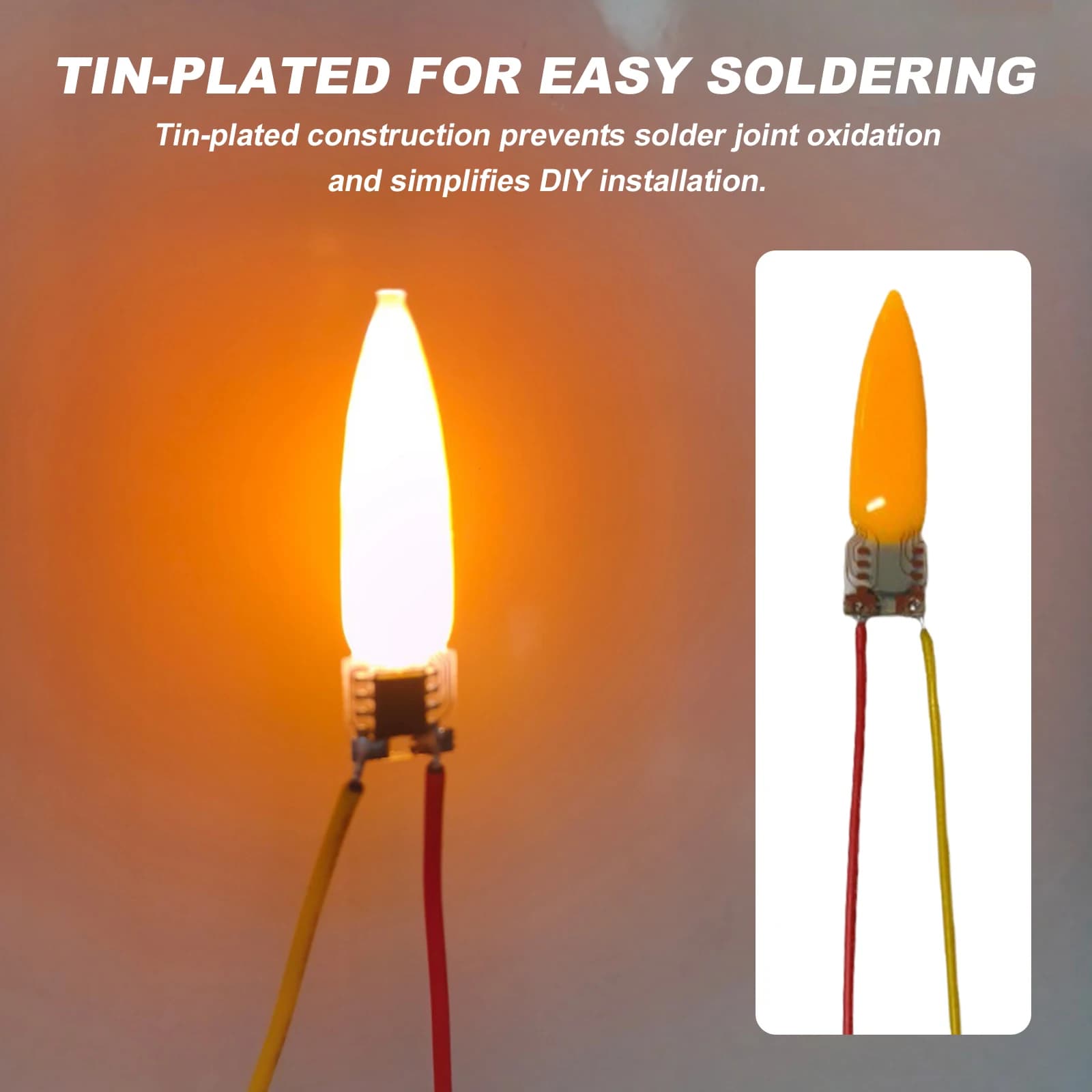 Lampada a fiamma 3V-5V Lampada a candela di simulazione stoppino 2200K Diodo LED Lampadine a fiamma Circuito PCBA per la decorazione della festa di Natale