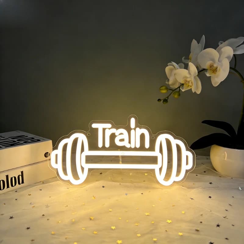 Dimmable Neon Shaped Handlebar for Gym, Home, Fitness Studio, Kids Room Decoration, USB Lamp, Gift