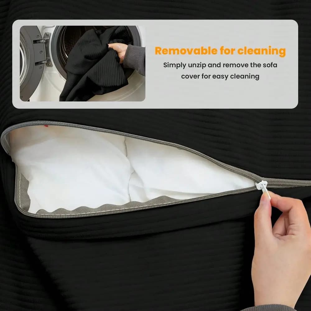 Poltrona Letto Bean Bag 2 in 1, Divano Letto Pieghevole Comprimibile con Rivestimento Morbido Rimovibile e Lavabile, Ideale per il Gaming