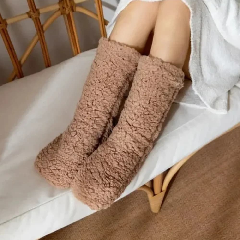 Calzini Termici Kawaii in Peluche Spesso, Calzini Antiscivolo in Pile Felpato per Donna, per Casa