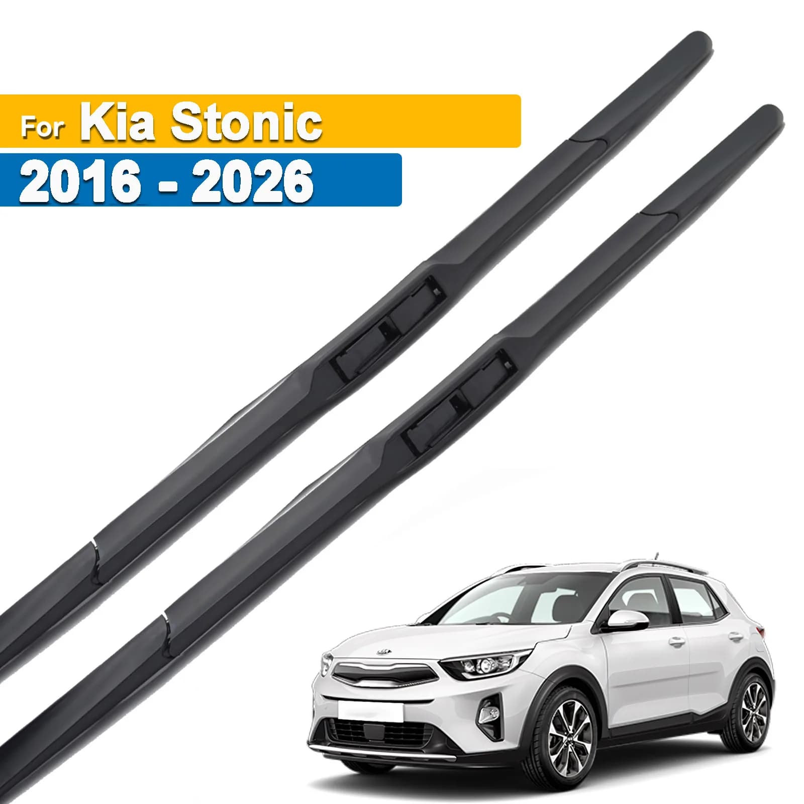 Erick's Wiper Hybrid Front Wiper Blades For Kia Stonic 2016 - 2026 Windshield Windscreen Clean Window Car Rain Brushes 26"+16"