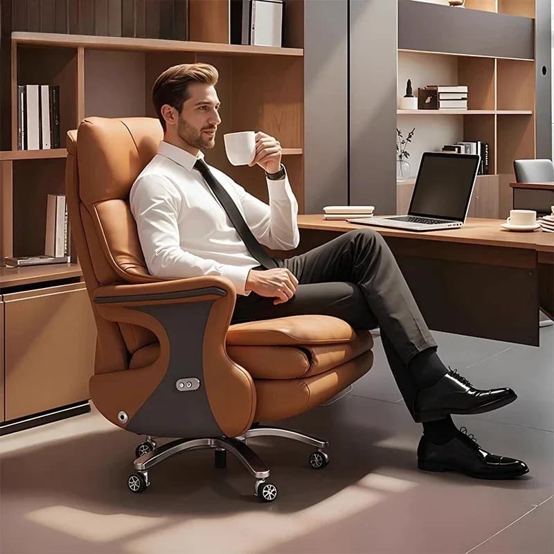 Sedie da gioco Poltrona da massaggio elettrica sedentaria comoda reclinabile in pelle Scrivania Sedia da ufficio Computer da giocatore ergonomica