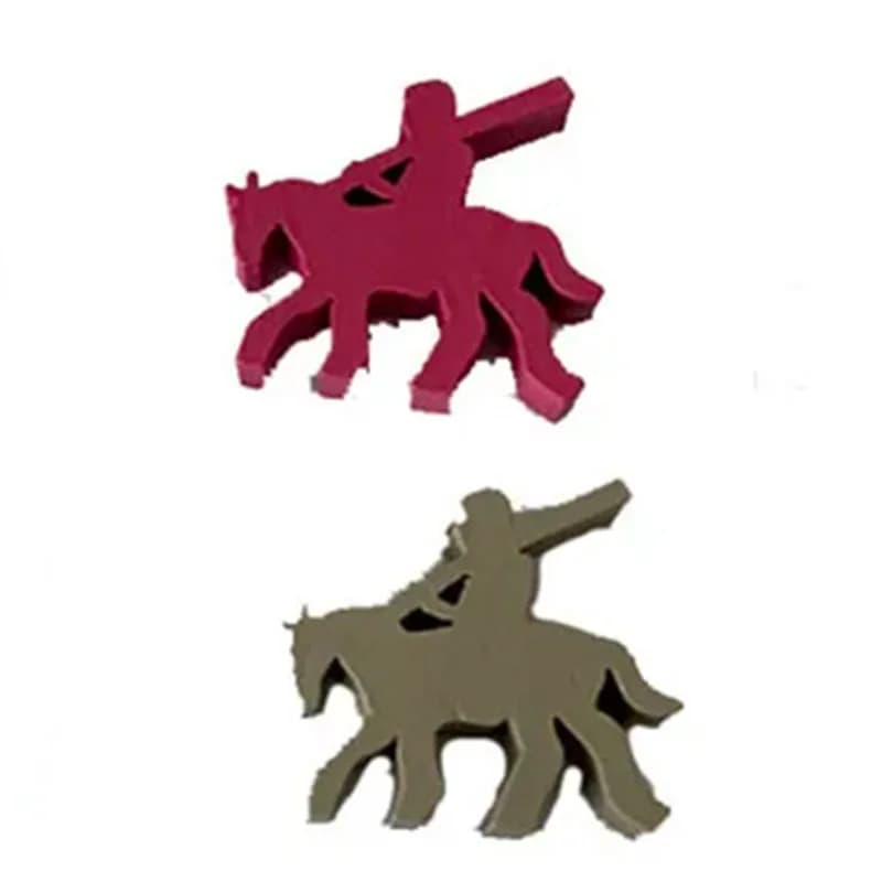 Accessori per giochi da tavolo spadaccino per scacchi in legno umanoide da 5 pezzi/set