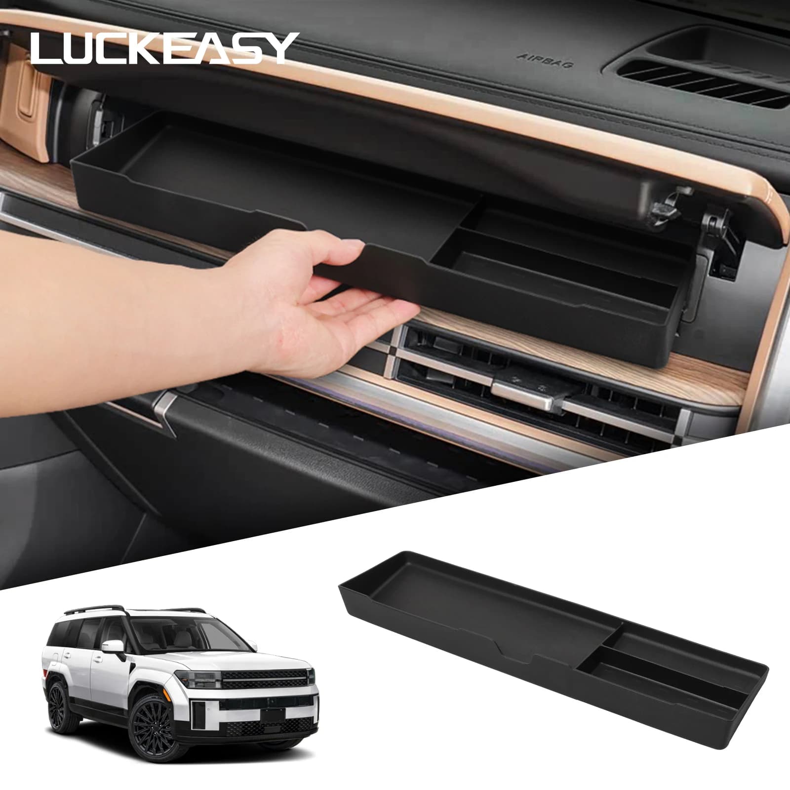 Per Hyundai Santa Fe 2024 2025 Scatola di Immagazzinaggio Auto Accessori Interni Co-pilota Cassetto Custodia Organizzatore Riordino vassoio