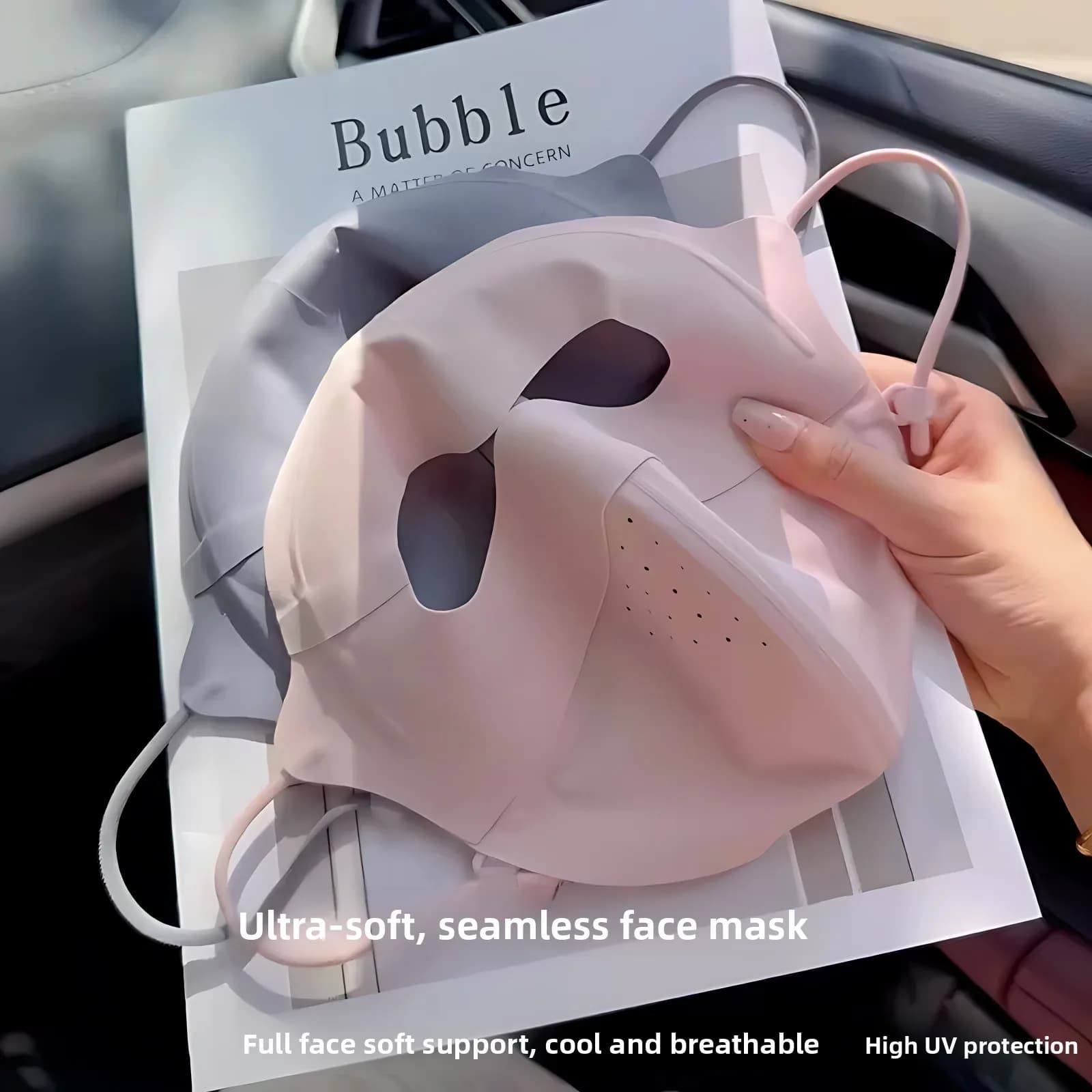 Maschera Protettiva Solare Integrale Senza Cuciture in Seta Ghiaccio, Copertura Viso Anti-UV, Protezione Solare Estiva per Bellezza e Uso Medico, Nuovo Modello