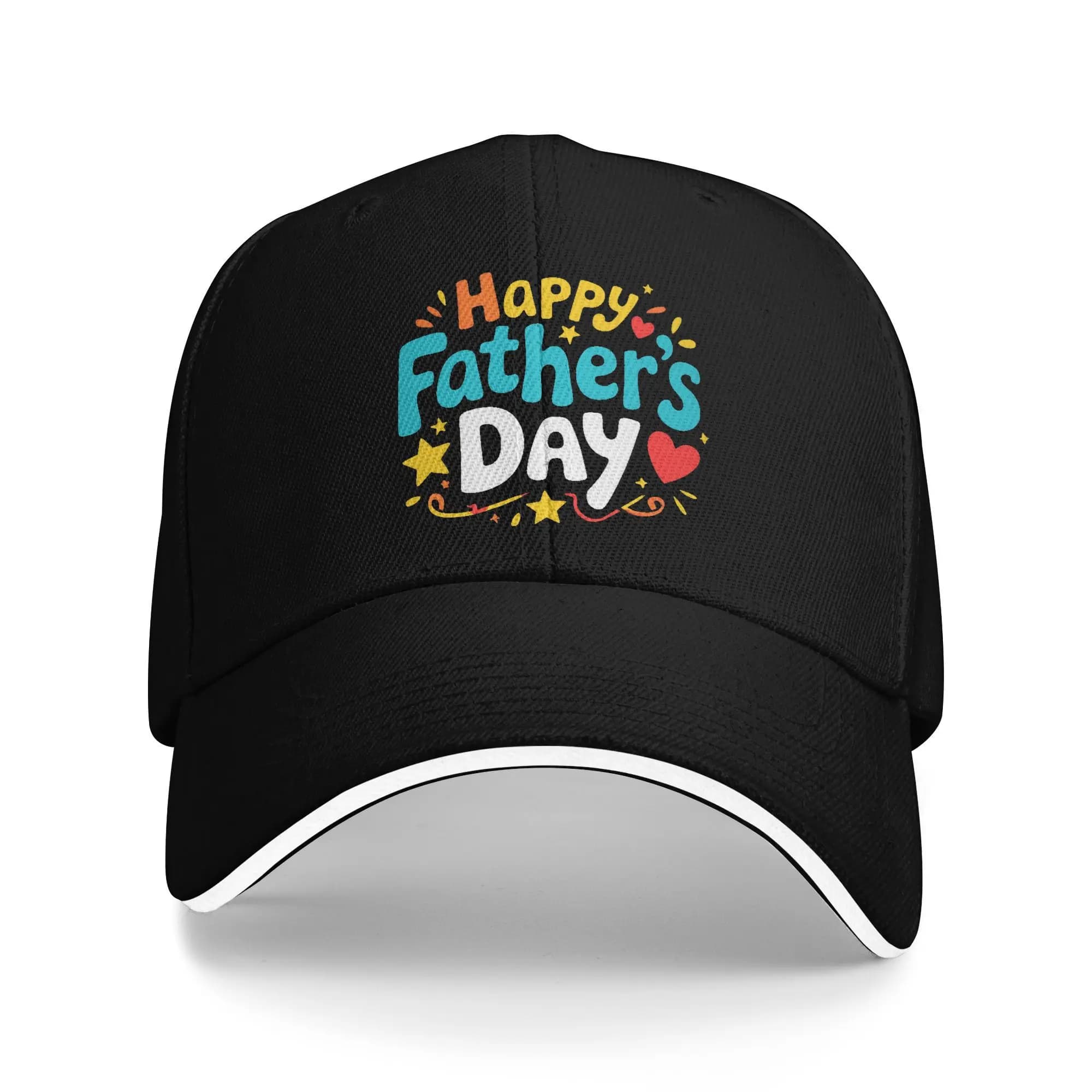 Berretto da baseball casual estivo Happy Fathers Day Cartoon Letter Escursionismo Pesca Cappello da camionista Uomo Adulto Traspirante Divertente Snapback Cap