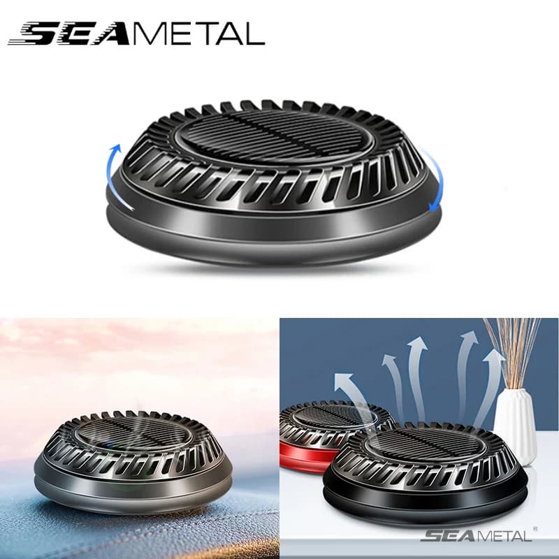SEAMETAL Deodorant for Solar Car Environments Automatic Rotating Essential Oil Diffuser Dashboard Perfume Interior Car Accessories Remove Odor