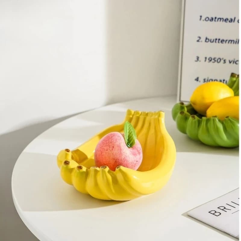 Vassoio per frutta in ceramica per la casa, creativo, ad alta estetica, per snack da tavolo, vassoio portaoggetti per frutta secca e disposizione del tavolo