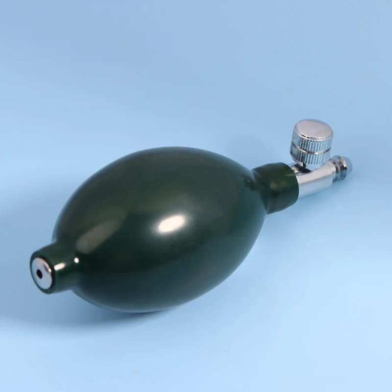 Air pump with dark green inflator bulb for skewer, blood pressure monitor, portable sanitary accessories metal ball valves
