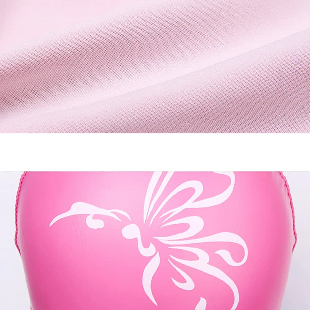 Unisex Swimming Headset Waterproof PU, Pink Butterfly Style, Comfortable and Soft, Hair Protection, Earrings and Naso, Swimming Headset
