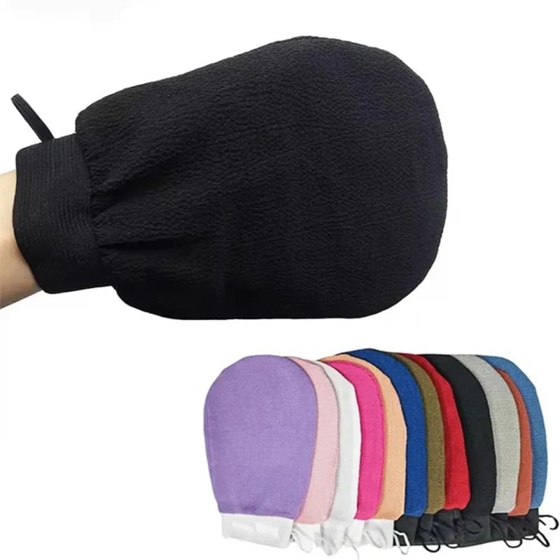 Bath Scrub Glove Exfoliating Body Facial Tan Massage Glove Exfoliator Glove Random Color Bath Shower Wash