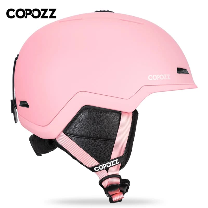 COPOZZ Casco da sci maschile femminile Casco da snowboard anti-impatto semi coperto per adulti e bambini Casco da sci per skateboard da sci di sicurezza