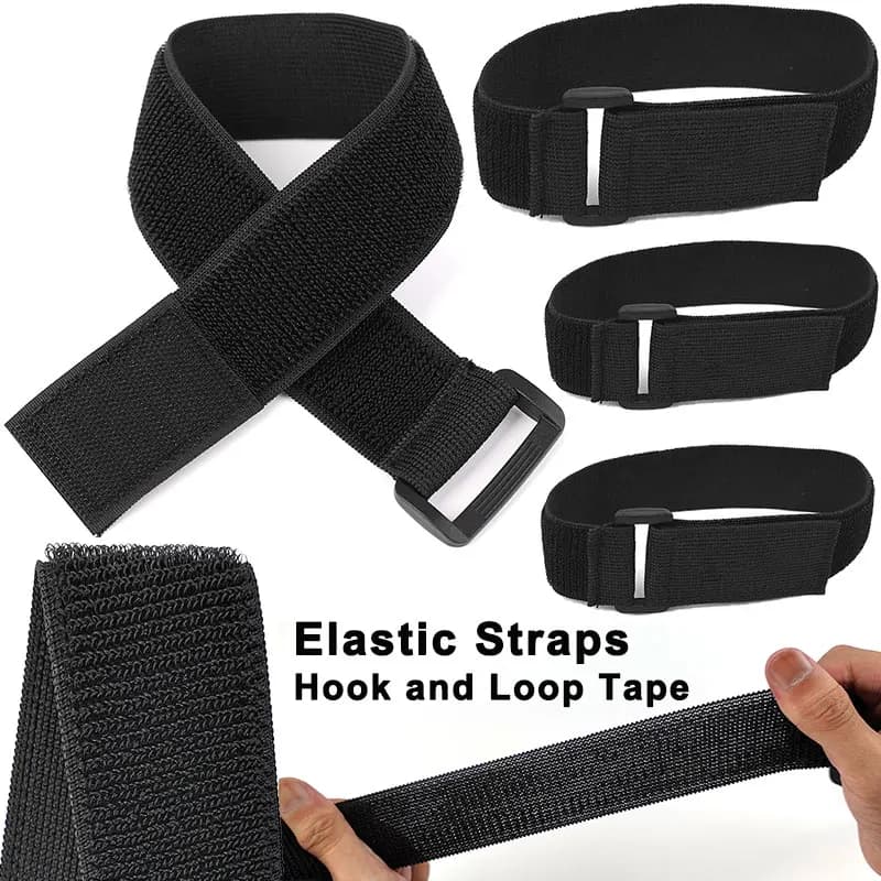 5/10 pezzi cinghie elastiche con gancio e anello cinghia di stoccaggio con fibbia fascetta elastica per cavo di prolunga organizzazione della corda