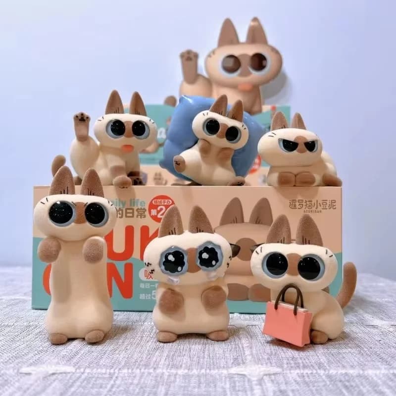 Vendita calda Originale Azuki Can Azukisan Daily Life V2V3 Serie Cieca Scatola Gatto Siamese Sorpresa Desktop Ornamento Modello Carino Regalo di Natale