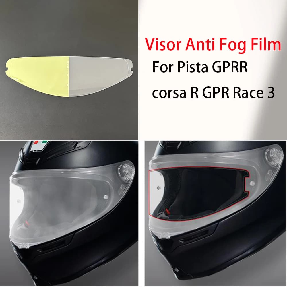 Pellicola Antiappannamento per Visiera Casco Moto, Compatibile con AGV Pista GPRR Corsa R GPR Race 3, Accessori per Casco