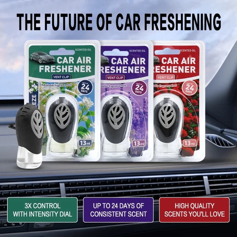 Profumatore per Auto con Clip per Bocchetta dell'Aria, Purificatore Profondo, Deodorante per Interni Auto, Elimina Odori, Fragranza per Auto
