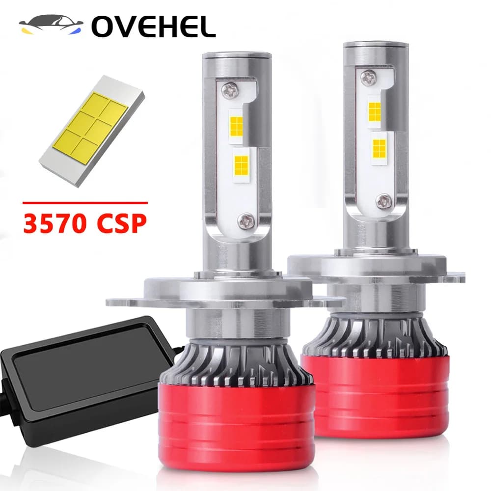 Fari LED per Auto 6000K Bianchi H4 H7 H1 H8 H9 H11 9005 HB3 9006 HB4, Lampadine per Fari e Fendinebbia Auto