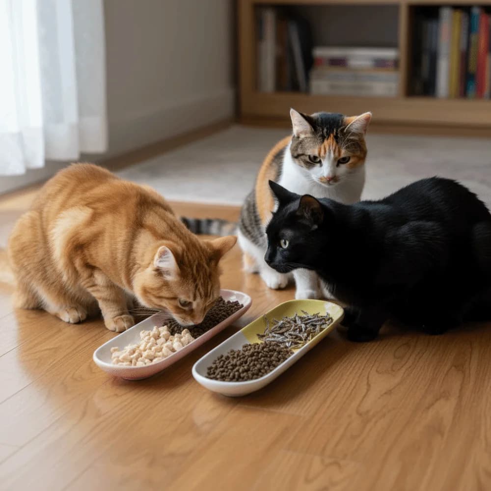 Long Multi-Cat Shared Eating Bowl Ceramic Anti Tipping Dog Food Water Container Neck Protection Stable Cats Feeder Basin