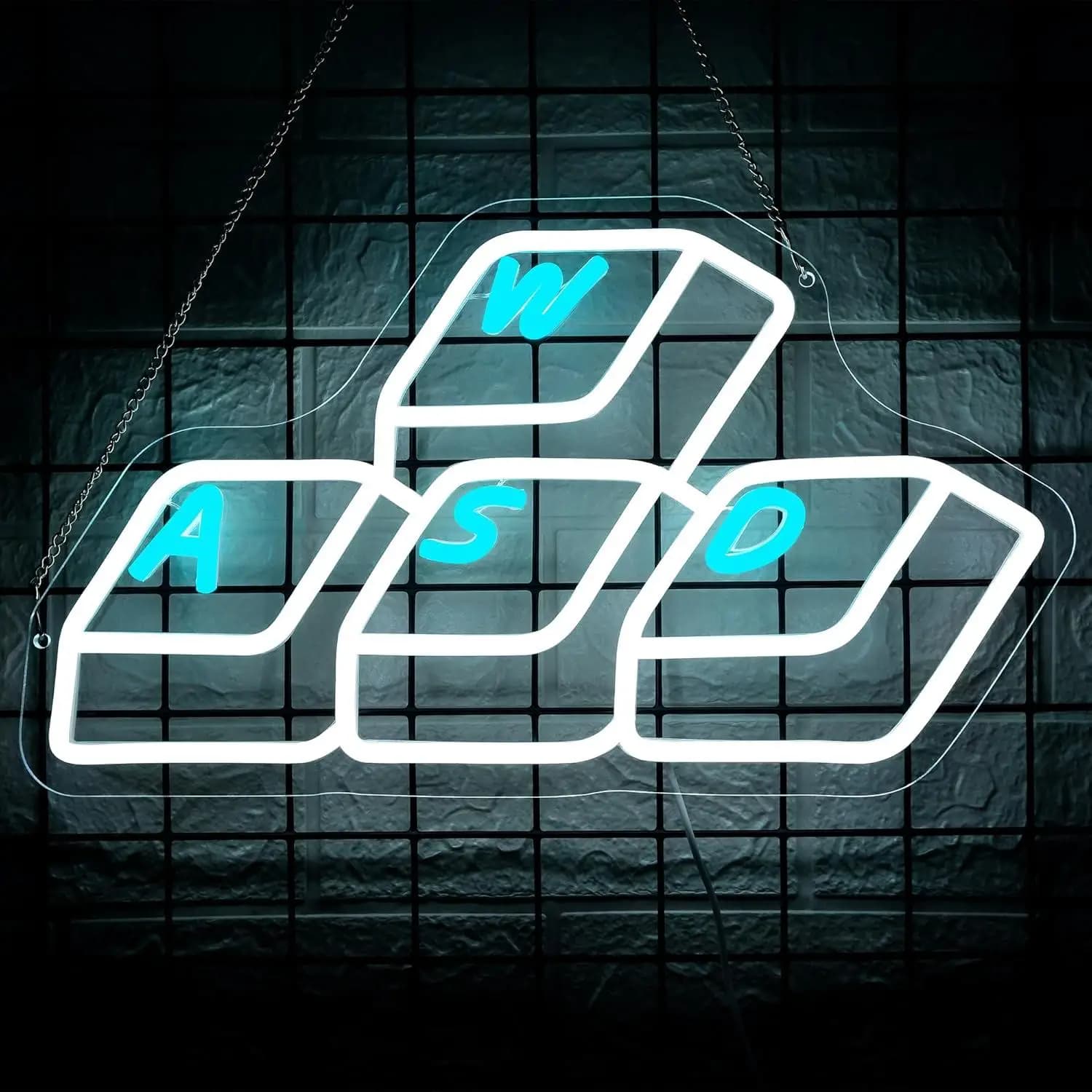 Insegna al Neon Gaming con Tastiera USB, Luci LED Dimmerabili per Sala Giochi, Stanza Ragazzo, Man Cave, Decorazione Camera da Letto, Regali Neon Personalizzati