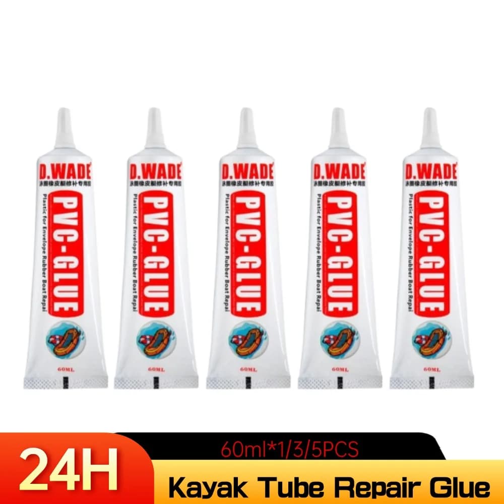 60ML PVC Adesivo Gonfiabile Colla per Riparazione Barche SUP Riparazione Tubi di Colla Gonfiabile Barca Paddle Board Kayak Tubo Colla di Riparazione 5/3/1 pz