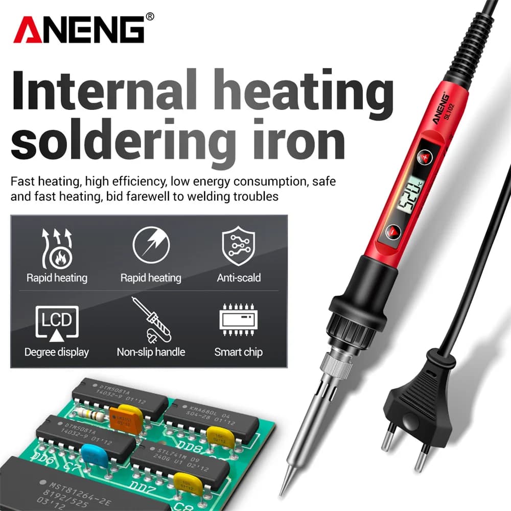 ANENG SL102 Adjustable Temperature Electric Iron Internal Heating Constant Temperature Soldering Gun Home Repair Welding Tool
