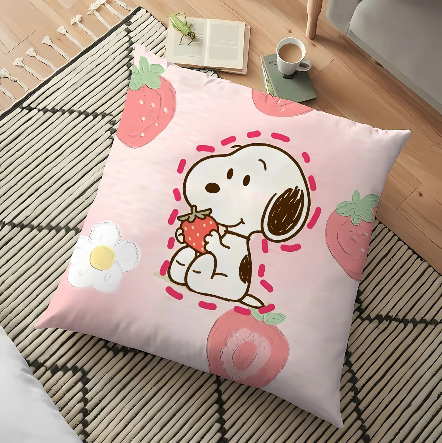 Cartoon Snoopies Home Decor Pillowslip Cartoon Anime Print Sofa Car Seat Cushion Cover Pillow Cases Kids Room Decoration Gifts