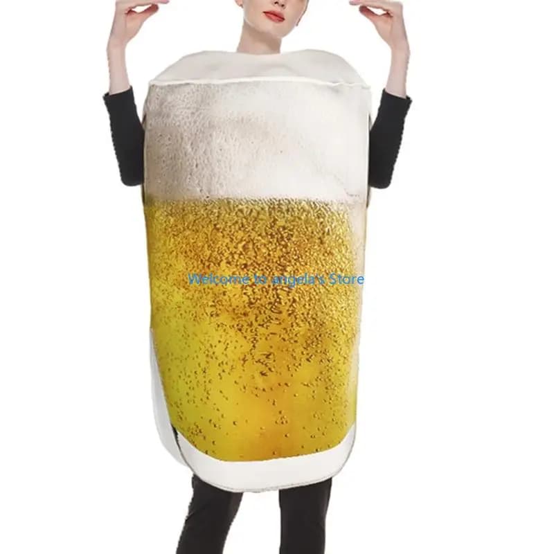 X4YC Costumi da Birra per Adulti Costume da Cibo Divertente Costumi Oktoberfest Costumi da Boccale Birra