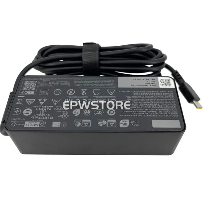 Caricabatterie con adattatore CA USB C da 20 V 65 W per Lenovo ThinkPad T490 T490s T495 T495s T590