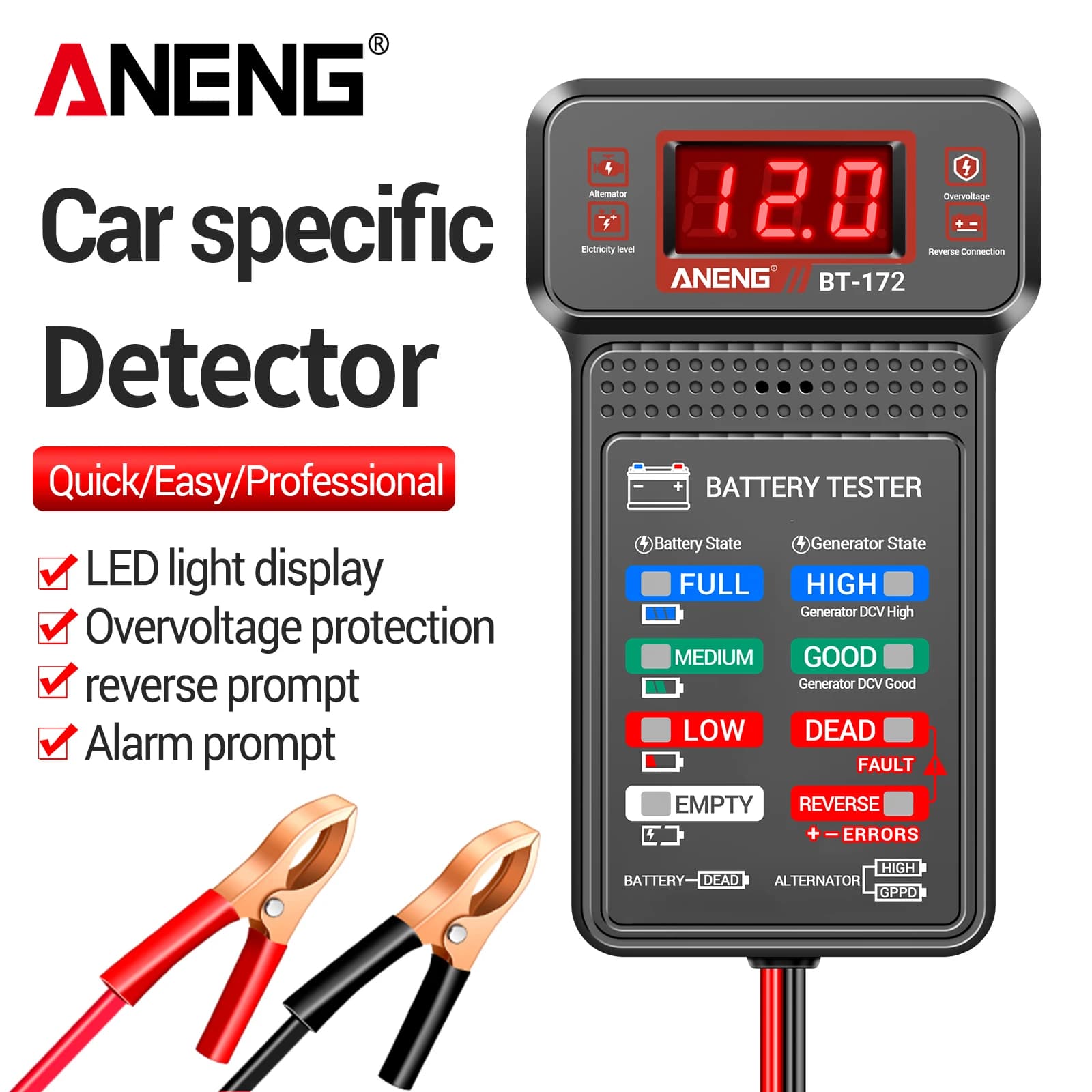 ANENG BT172 Auto Shut Off Anti Burn Safety Voltage Current Meter Easy Operation Portable Test Tool for Electricians Repair