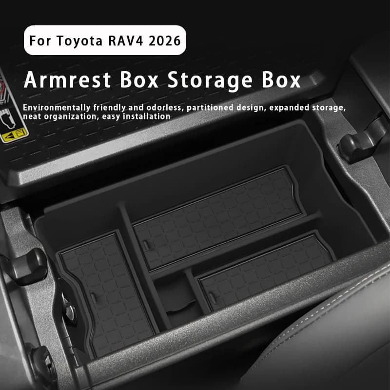 Per Toyota RAV4 2026: Scatola portaoggetti per bracciolo console centrale in ABS, organizer per vano portaoggetti, accessori interni auto