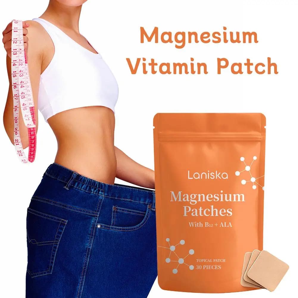 30 Cerotti Multivitaminici al Magnesio per Stimolare il Metabolismo e il Controllo dell'Appetito, Complesso Transdermico di Vitamina B12 ed E per la Gestione del Peso