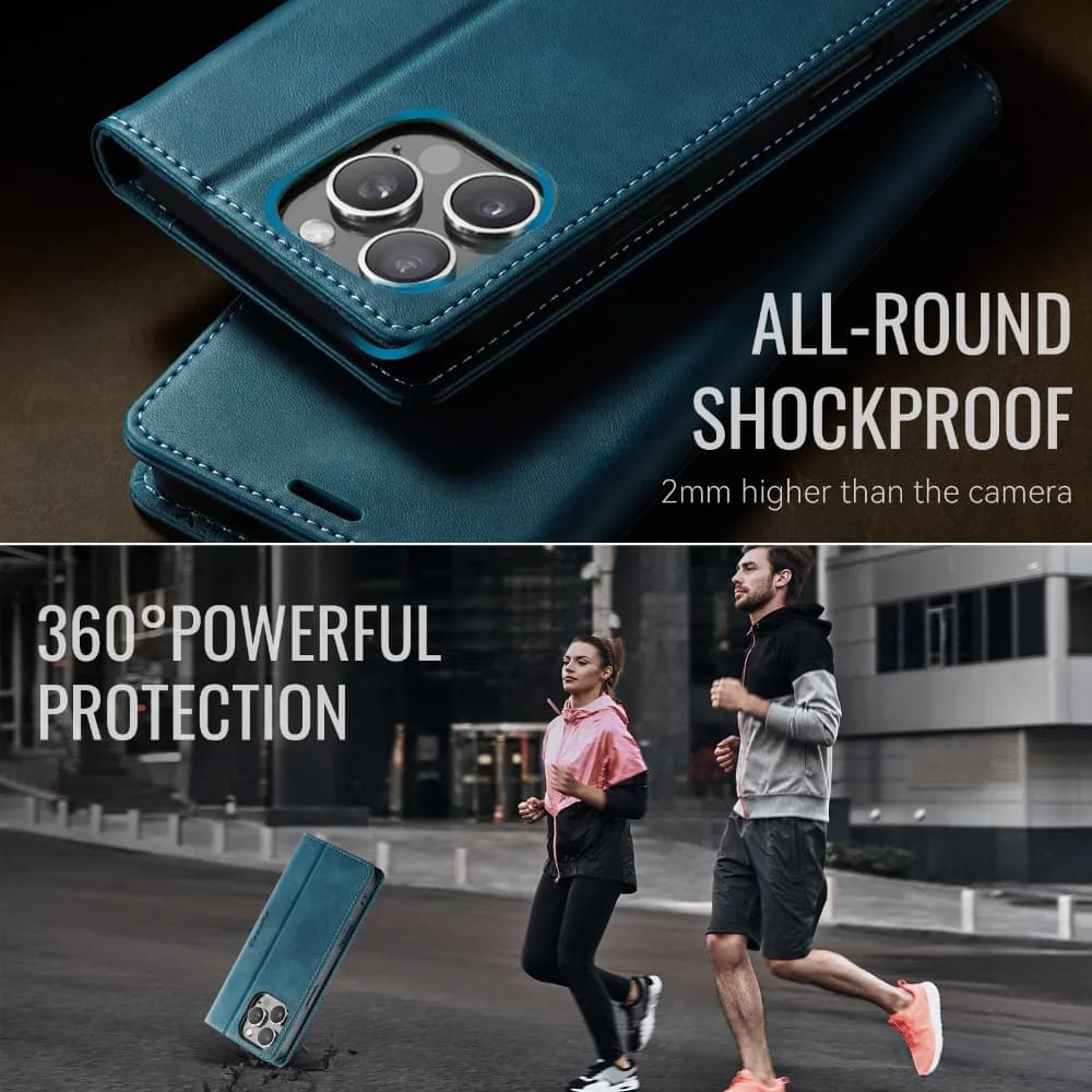 Custodia di lusso per iPhone 17 16 15 14 13 12 11 Pro Xs Max Xr Flip Cover Portafoglio in pelle RFID Fonda iPhone Air 16e SE X 7 8 Plus Etui