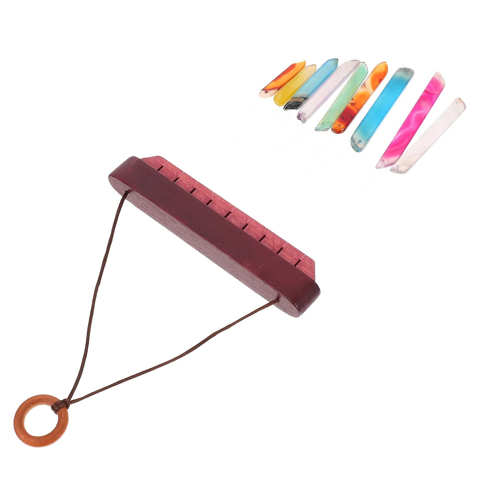 Agate Stripe Wind Chime Hanging Ornament Home Decoration Window Balcony Garden Decor Unique Wind Bell Pendant Home Decorations