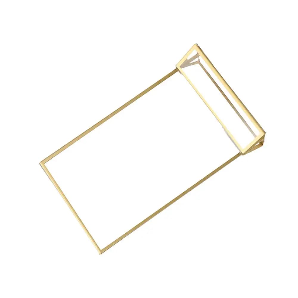 Porta Cartelli in Acrilico Trasparente Dorato Fai-da-Te con Base, Porta Foto da Tavolo, Elegante e Resistente Porta Etichette per Ristoranti