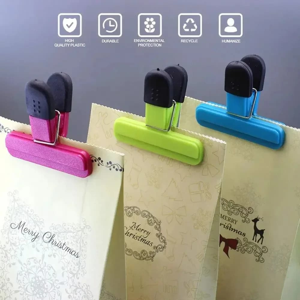 Clip multifunzionale per sigillare alimenti, clip colorata e resistente, clip per conservare snack, sigillatura antiumidità per cucina