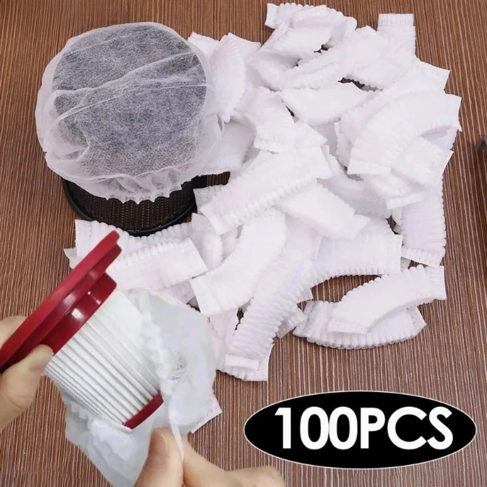 100pcs Vacuum Cleaner Filter Mesh Protective Cover Nonwoven Fabric For Vacuum Cleaner Non-woven Fabric Filter Mesh Spare Parts