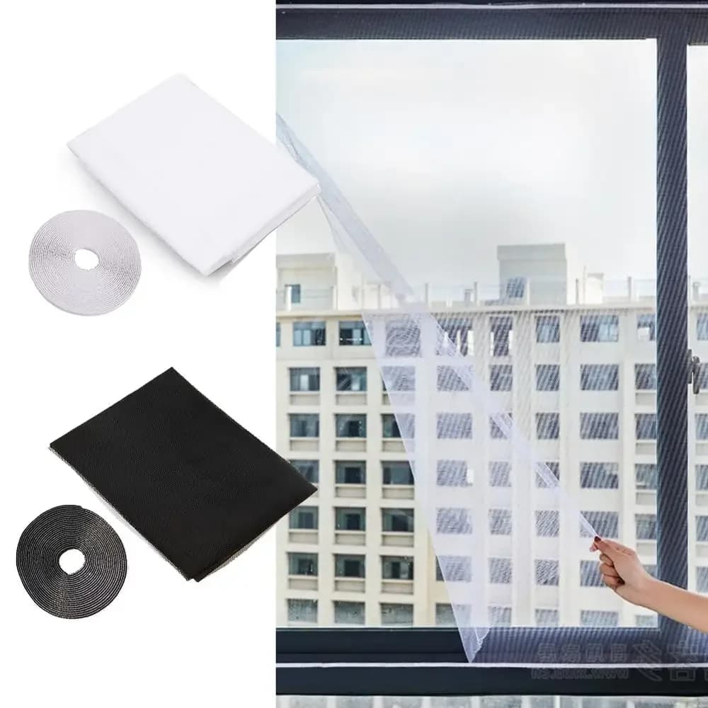 Coperta Insetto Mosca Zanzariera Tenda Maglia Bug Zanzariera Porta Finestra Schermo Protezione autoadesiva Con nastro adesivo