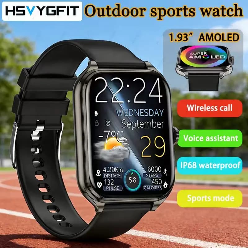 Smartwatch sportivo ultra-sottile da uomo e da donna 2026, display AMOLED ad alta definizione da 1,93 pollici, regalo di compleanno per uomo e donna